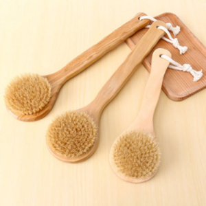 Natural Bristle Bath Body brush with long wooden handle  for Bath Body Foot Brush