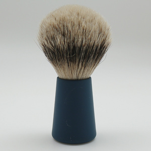 Top quality beard & mustache brush Silver tip Pure badger Hair beard brushes shaving wholesale with travel case for men