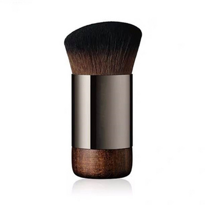 2023 Best seller Foundation Makeup brush Flat Top Kabuki Brush for Face Short Fat Brown Brushes Custom