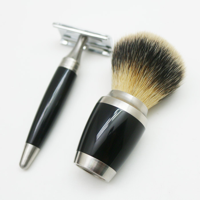 Metal handle Bristle Hair Shaving brush set men's shaving