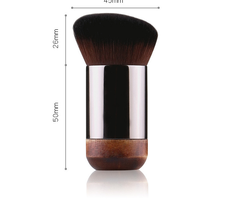 2023 Best seller Foundation Makeup brush Flat Top Kabuki Brush for Face Short Fat Brown Brushes Custom