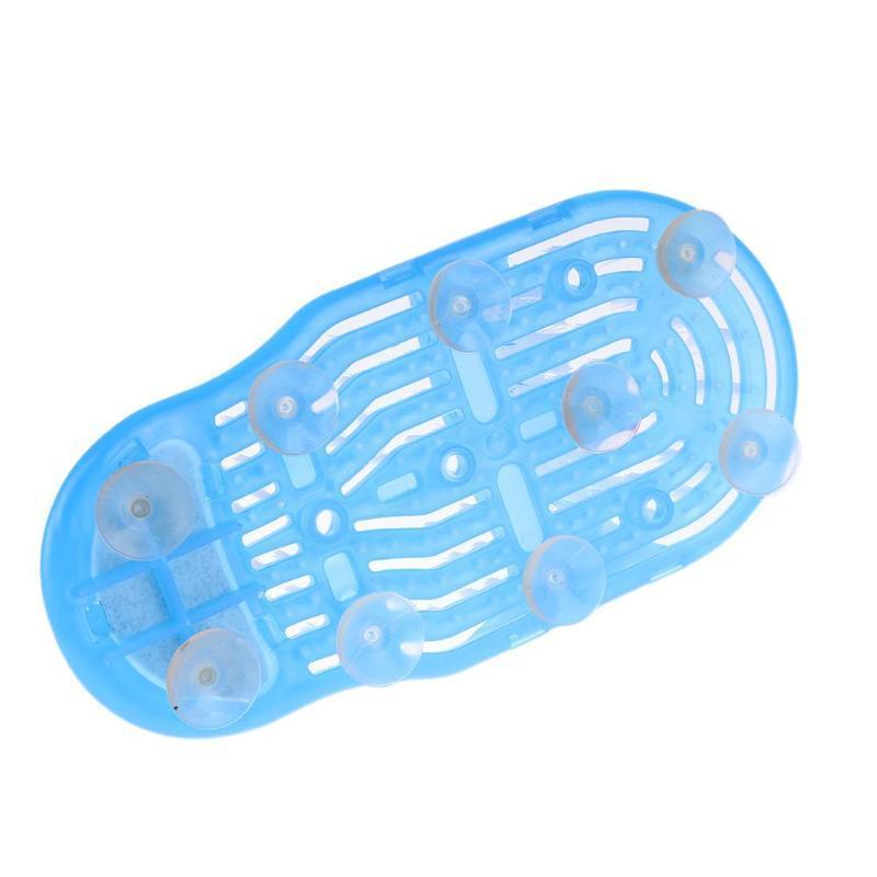 Plastic Bath Shoe Remove Dead Skin Massage Slipper Foot Scrubber with Brush for Feet Bathroom Products Foot Care Blue