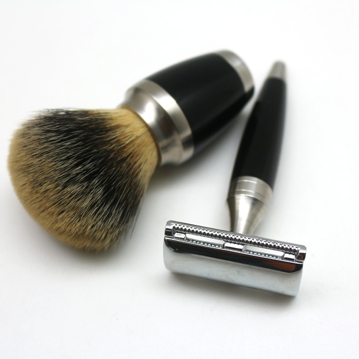 Metal handle Bristle Hair Shaving brush set men's shaving