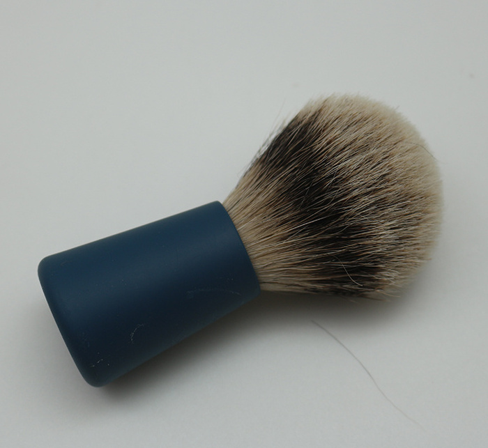 Top quality beard & mustache brush Silver tip Pure badger Hair beard brushes shaving wholesale with travel case for men