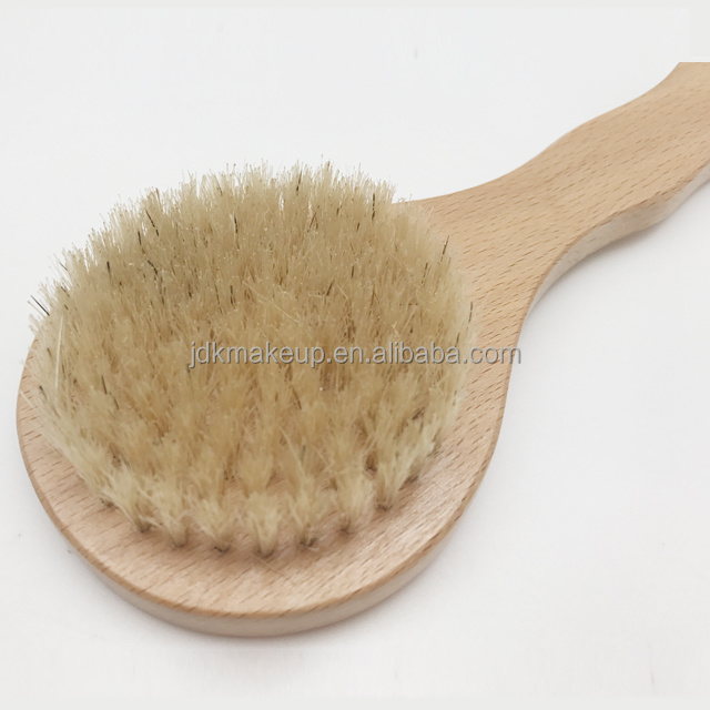 Natural Bristle Bath Body brush with long wooden handle  for Bath Body Foot Brush