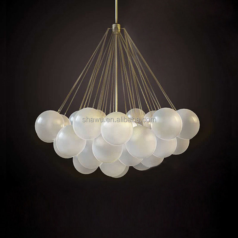 Pretty white Bulbs chandelier event ceiling lighting decoration for living room