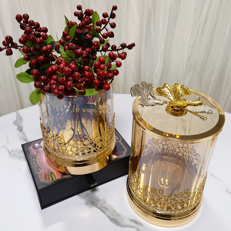 wholesale Round Candy Jar Storage Glass Sugar Pot Candy Jar with Lid for home party decoration