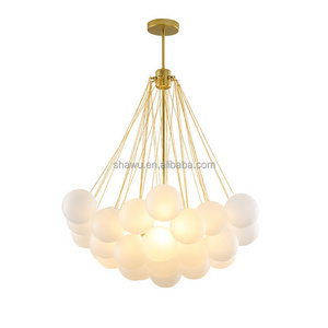 Pretty white Bulbs chandelier event ceiling lighting decoration for living room