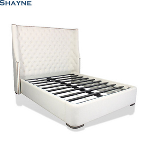 300000 SKU ODM Public Company Shayne Luxury High-end Customize Furniture Bedroom Design Fabric upholstered bed