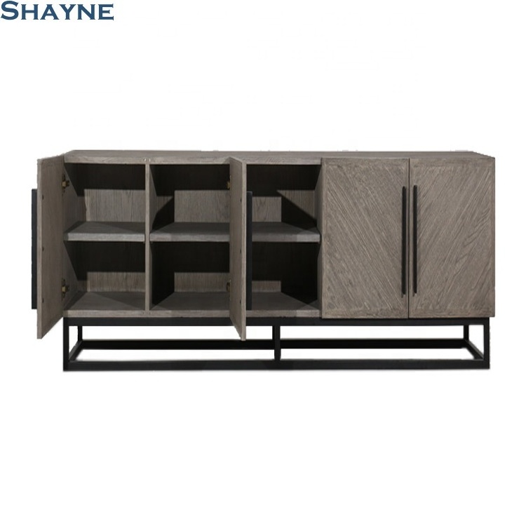 2024 collections Shayne  Manufacturer Luxury Customize  Living Room Furniture Pebbles Grey With Doors Wooden Tv Cabinet Designs