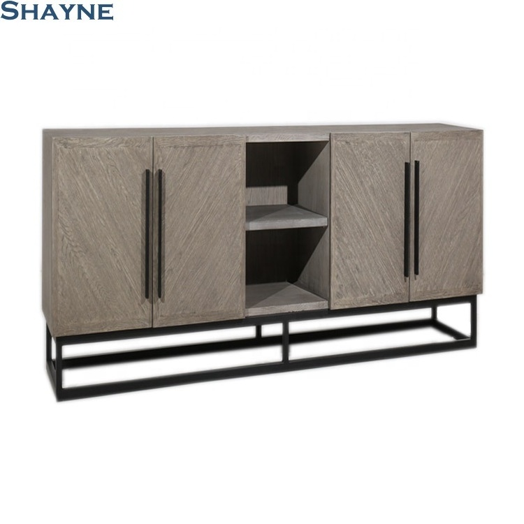 2024 collections Shayne  Manufacturer Luxury Customize  Living Room Furniture Pebbles Grey With Doors Wooden Tv Cabinet Designs