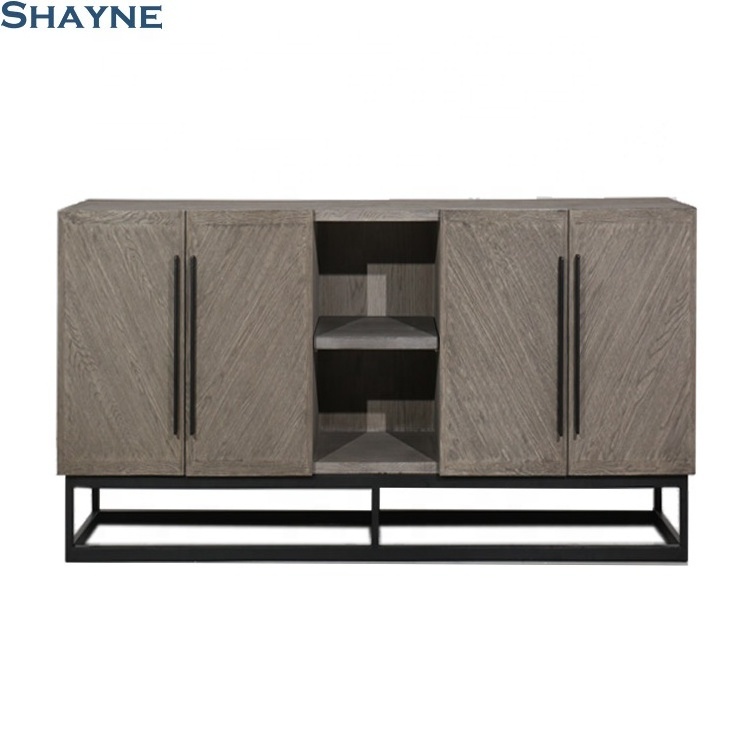 2024 collections Shayne  Manufacturer Luxury Customize  Living Room Furniture Pebbles Grey With Doors Wooden Tv Cabinet Designs