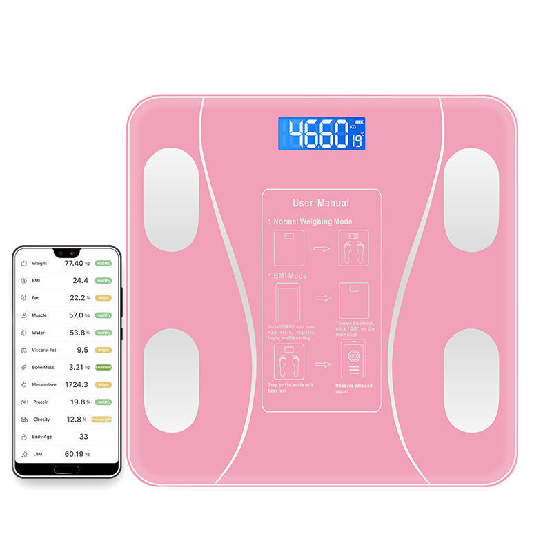 Balanza Basculas Digital Weight BMI Smart Body Fat Bathroom Scale 180KG Electronic Balance Weighing Scales Weigh Bathroom Scale