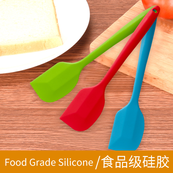 One Piece Multicolor Non-stick Silicone Spatula Heat Resistant Food Grade Kitchen Silicone Pastry Scraper Spatula Baking Tools