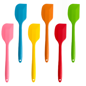 One Piece Multicolor Non-stick Silicone Spatula Heat Resistant Food Grade Kitchen Silicone Pastry Scraper Spatula Baking Tools