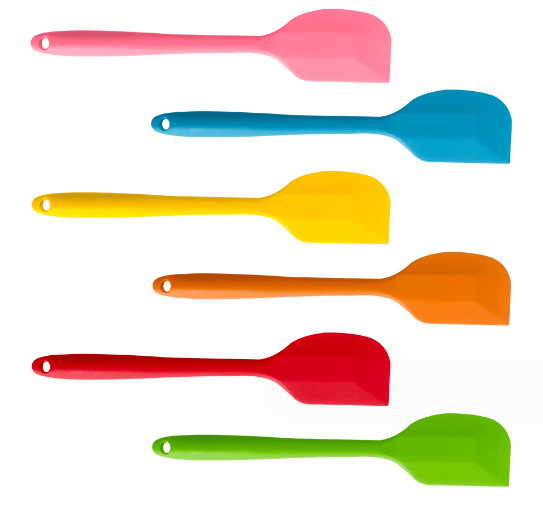 One Piece Multicolor Non-stick Silicone Spatula Heat Resistant Food Grade Kitchen Silicone Pastry Scraper Spatula Baking Tools