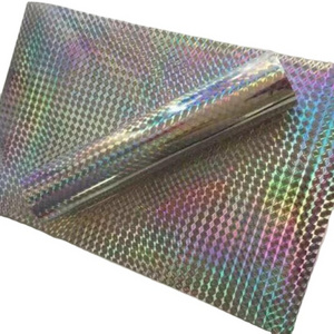 PET water resistant holographic transparent foil showerproof hologram strip label car vinyl wrap