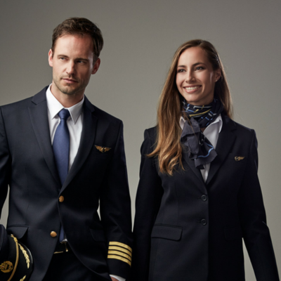 American Airlines Sexy Airline Pilot Stewardess Uniform