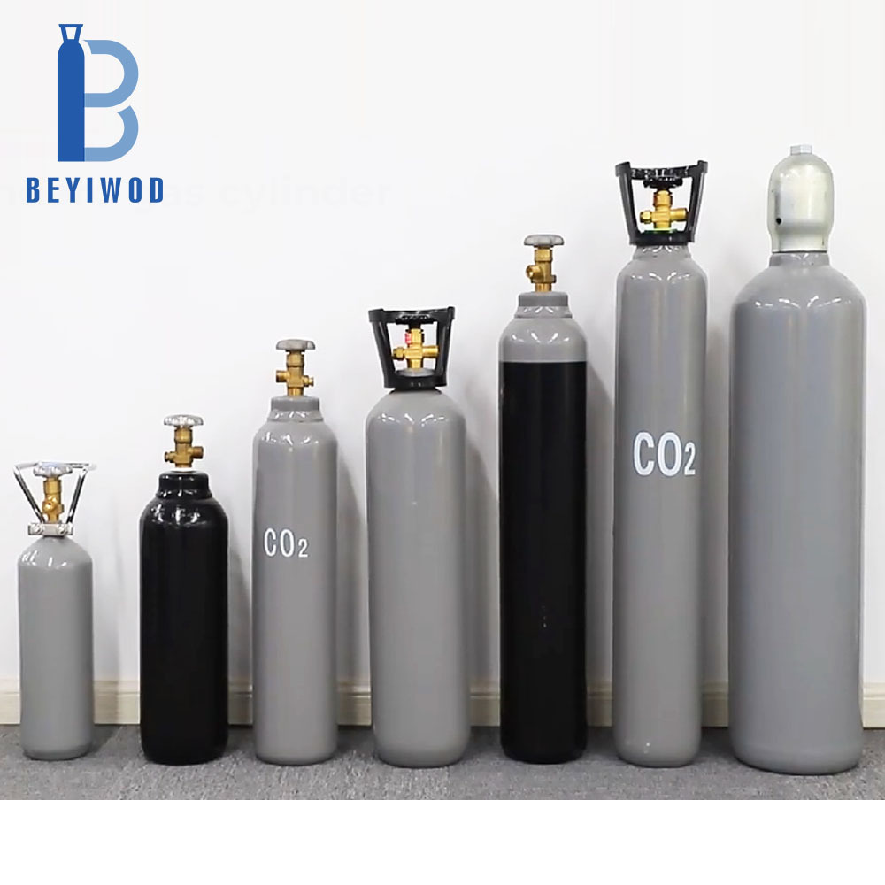 BEYIWOD 2L 5L 8L 10L 15L 20L 40L 50L 68L Steel Carbon Dioxide Bottle Co2 Gas Tank Cylinder for aquarium beverage fire extinguish