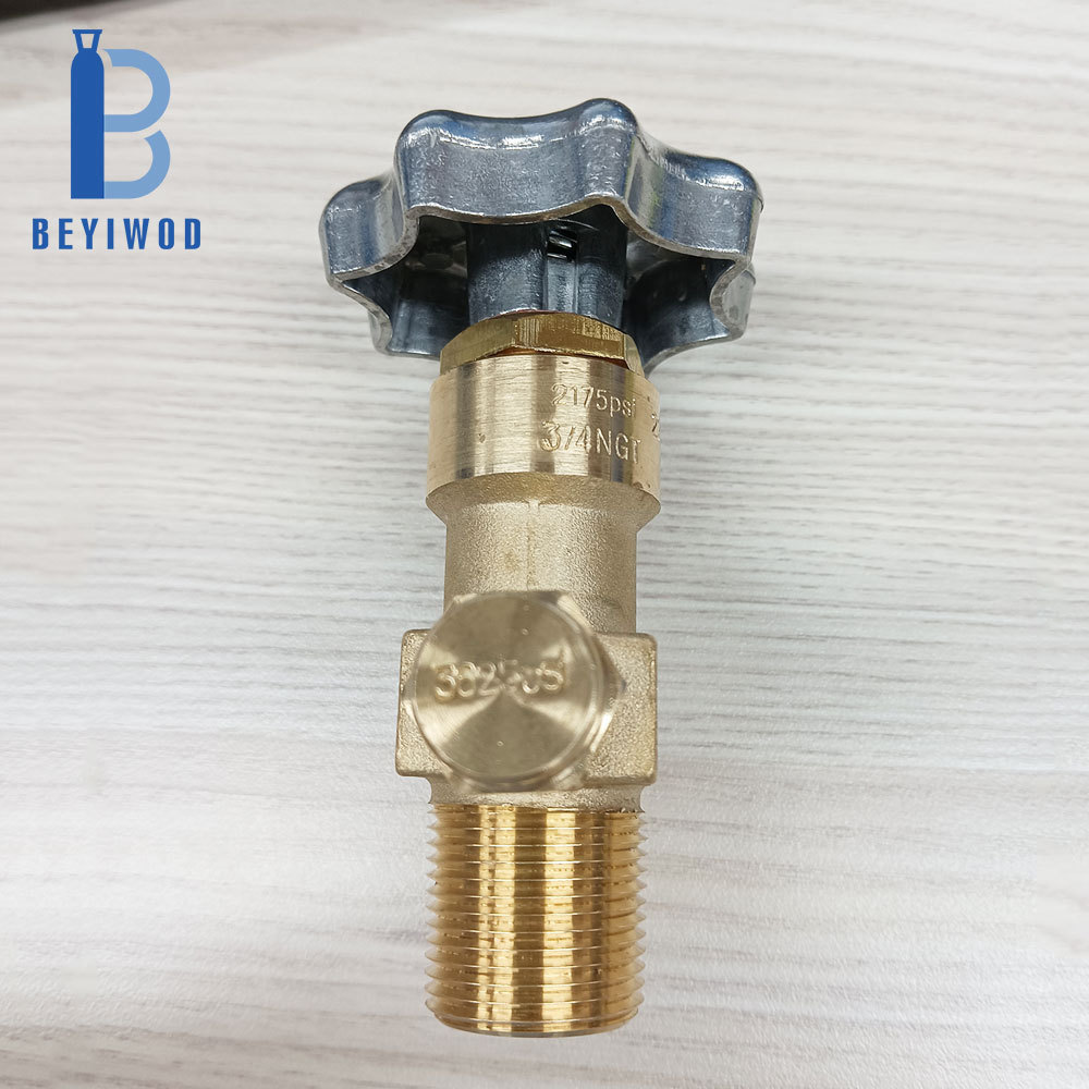 Hot sell Industry Co2 Cartridge 3/4-14NGT 150 200 Bar High Pressure Gas Cylinder Brass CGA320 valve