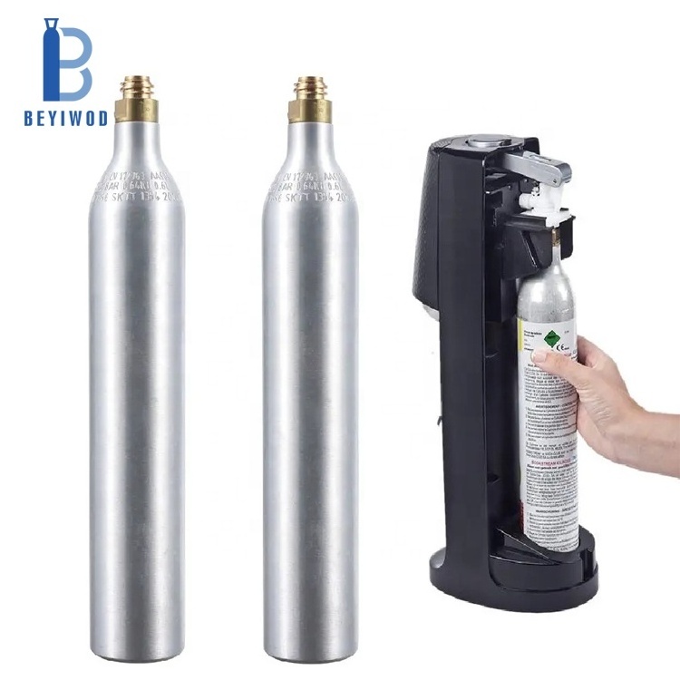 0.6L 425g CO2 Refillable CO2 gas cylinder with trist valve M18X1.5 for beverage soda machine DUO/TERRA/ART