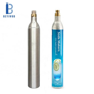 0.6L 425g CO2 Refillable CO2 gas cylinder with trist valve M18X1.5 for beverage soda machine DUO/TERRA/ART