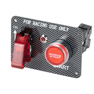 2 in 1 3 Pin Toggle Switch SPST ON-OFF Racing Car Ignition Panel For With Start Engine And LED Indicator