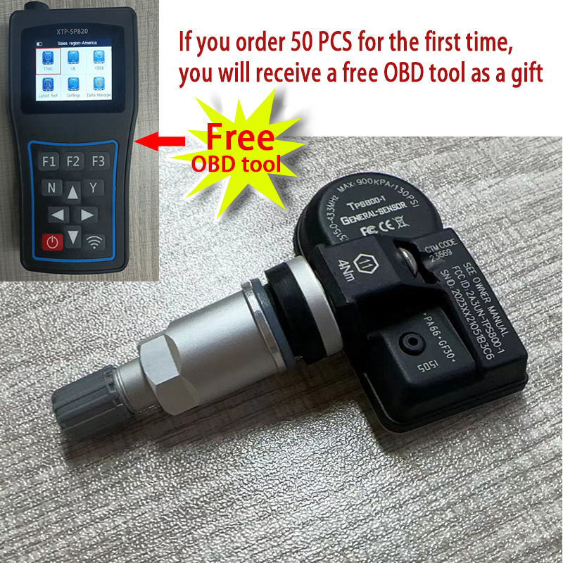 Factory auto tire universal tpms sensor sensores universales programable 315 y 433 mhz Tps800-1