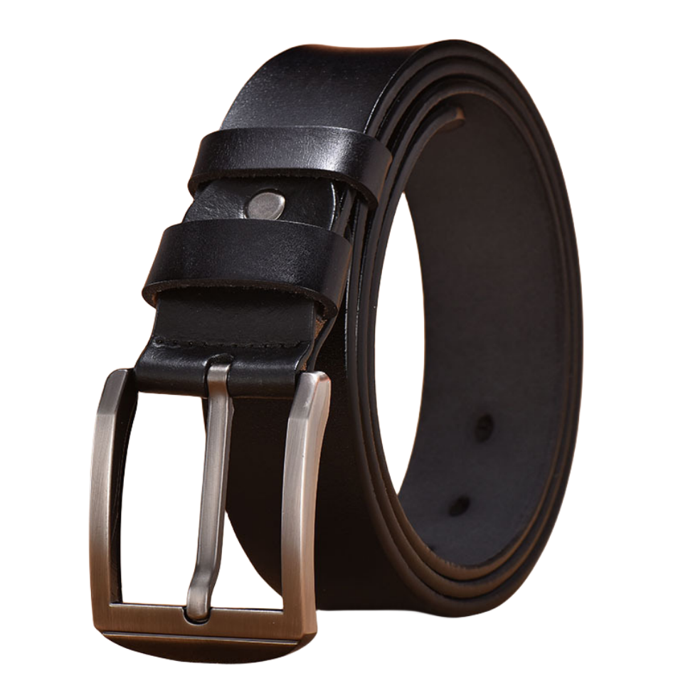 Genuine Leather Men's Pin Buckle Belt Factory Directly Supply High Quality Cow Hide Belt For Men