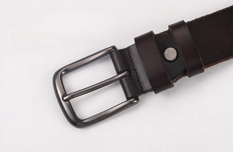 Custom Brand Top Grain Leather Belt Men High-grade Fashion Pin Buckle Genuine Leather Belt