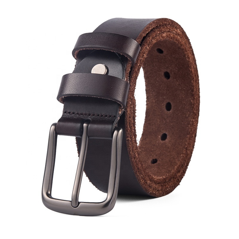 Custom Brand Top Grain Leather Belt Men High-grade Fashion Pin Buckle Genuine Leather Belt