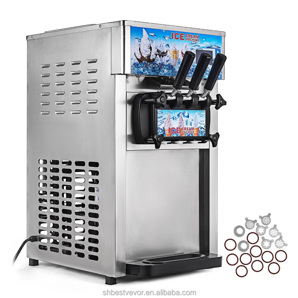 Best Selling Ice Cream freezer Machine 3-flavor Yogurt Maker 18L/H LCD Display new soft ice cream machine