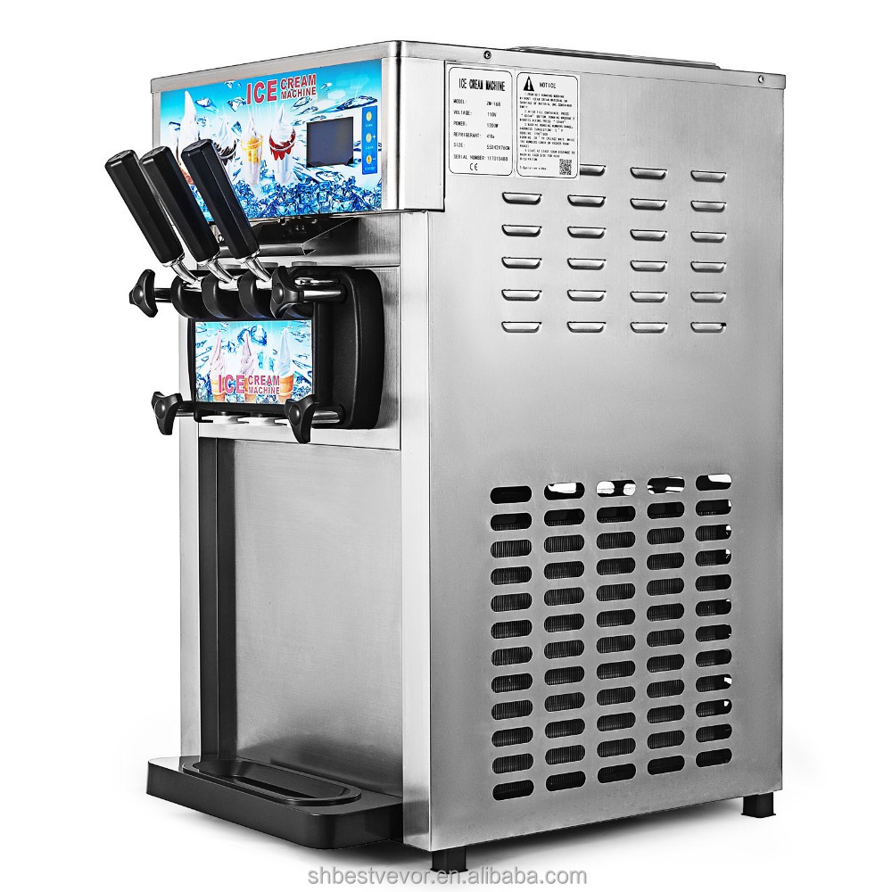 Best Selling Ice Cream freezer Machine 3-flavor Yogurt Maker 18L/H LCD Display new soft ice cream machine