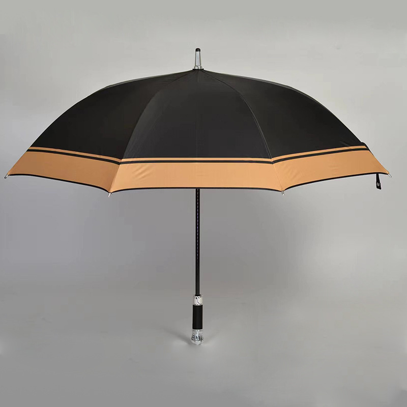 Promotional Gift with Silver Reflective Automatic Straight Umbrella Golf business Umbrella