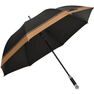 Promotional Gift with Silver Reflective Automatic Straight Umbrella Golf business Umbrella