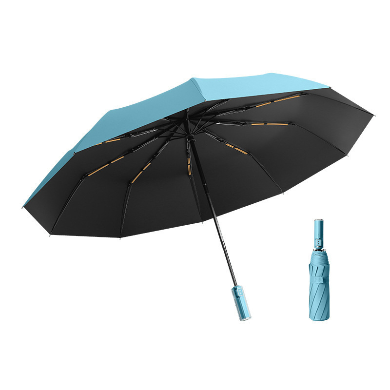 Newest design Crystal mechanical handle 3 folding umbrella windproof gift ladies girls popular market umbrella Rain gear