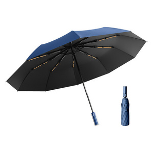 Newest design Crystal mechanical handle 3 folding umbrella windproof gift ladies girls popular market umbrella Rain gear