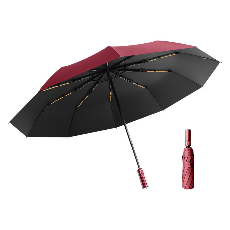 Newest design Crystal mechanical handle 3 folding umbrella windproof gift ladies girls popular market umbrella Rain gear