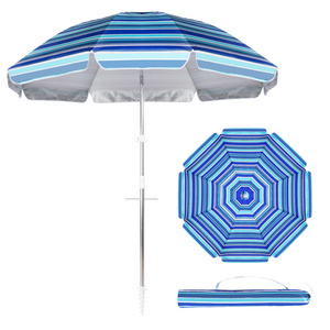 Outdoor sun and rain beach umbrella patio umbrella with custom logo for cafe Stripe umbrella