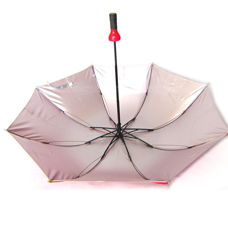 Custom logo printed polyester umbrella in a wine bottle UV protection umbrella red umbrella bottle