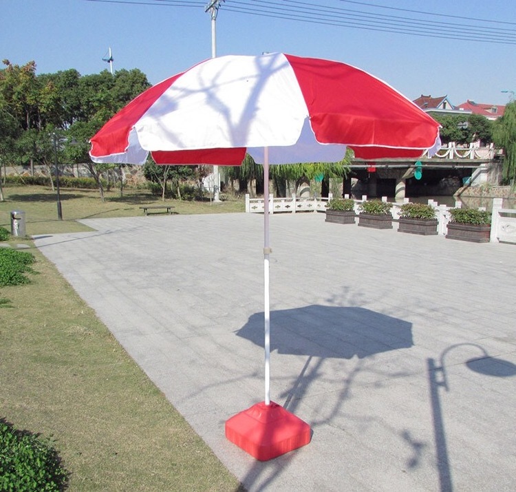 Beach Umbrella UV Protection Portable Wind Beach Umbrella Telescoping Pole Adjustable Sand Umbrella without Base