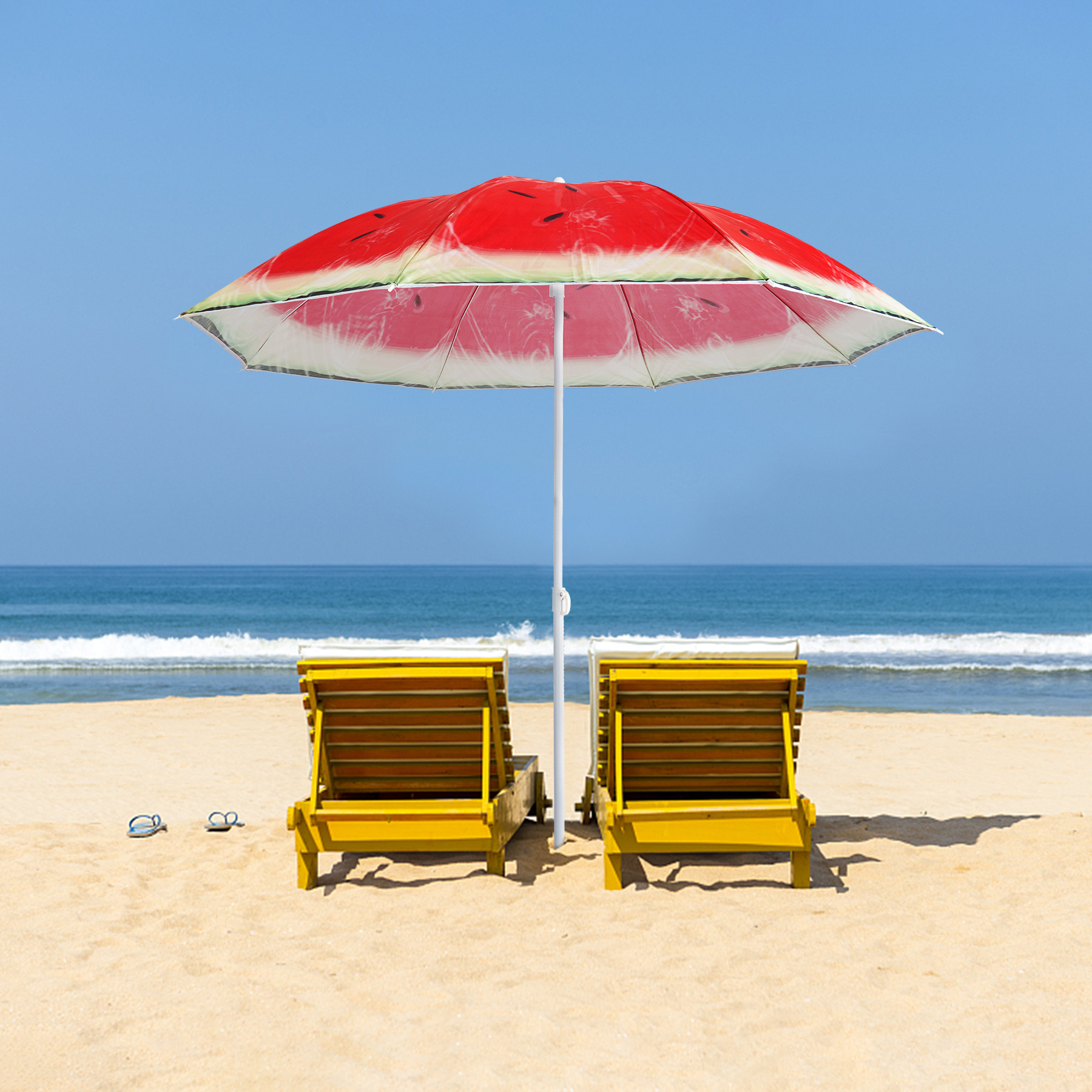 Outdoor sun and rain beach umbrella patio umbrella with custom logo for cafe Stripe umbrella