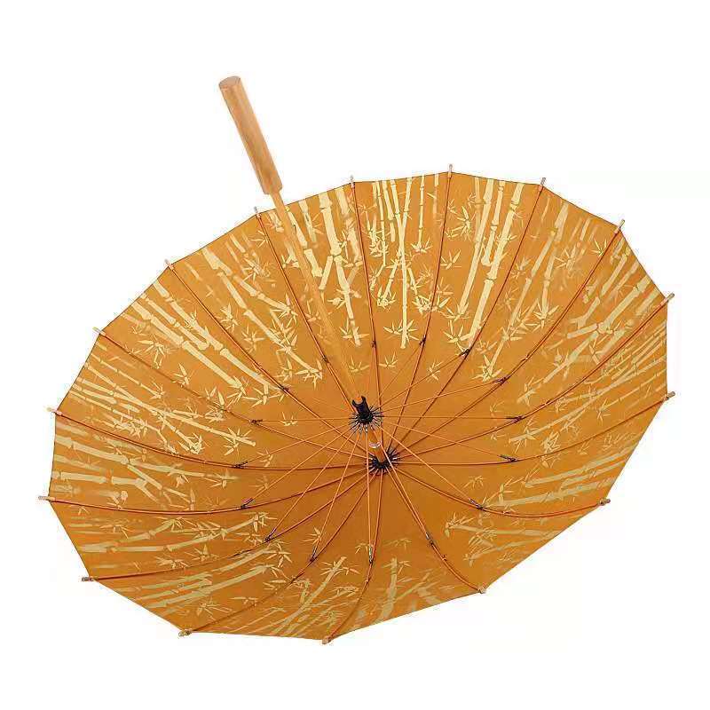 Straight Custom Outdoor Wedding Umbrella  Sun Colorful  Paper Umbrella With Long Handle Shank