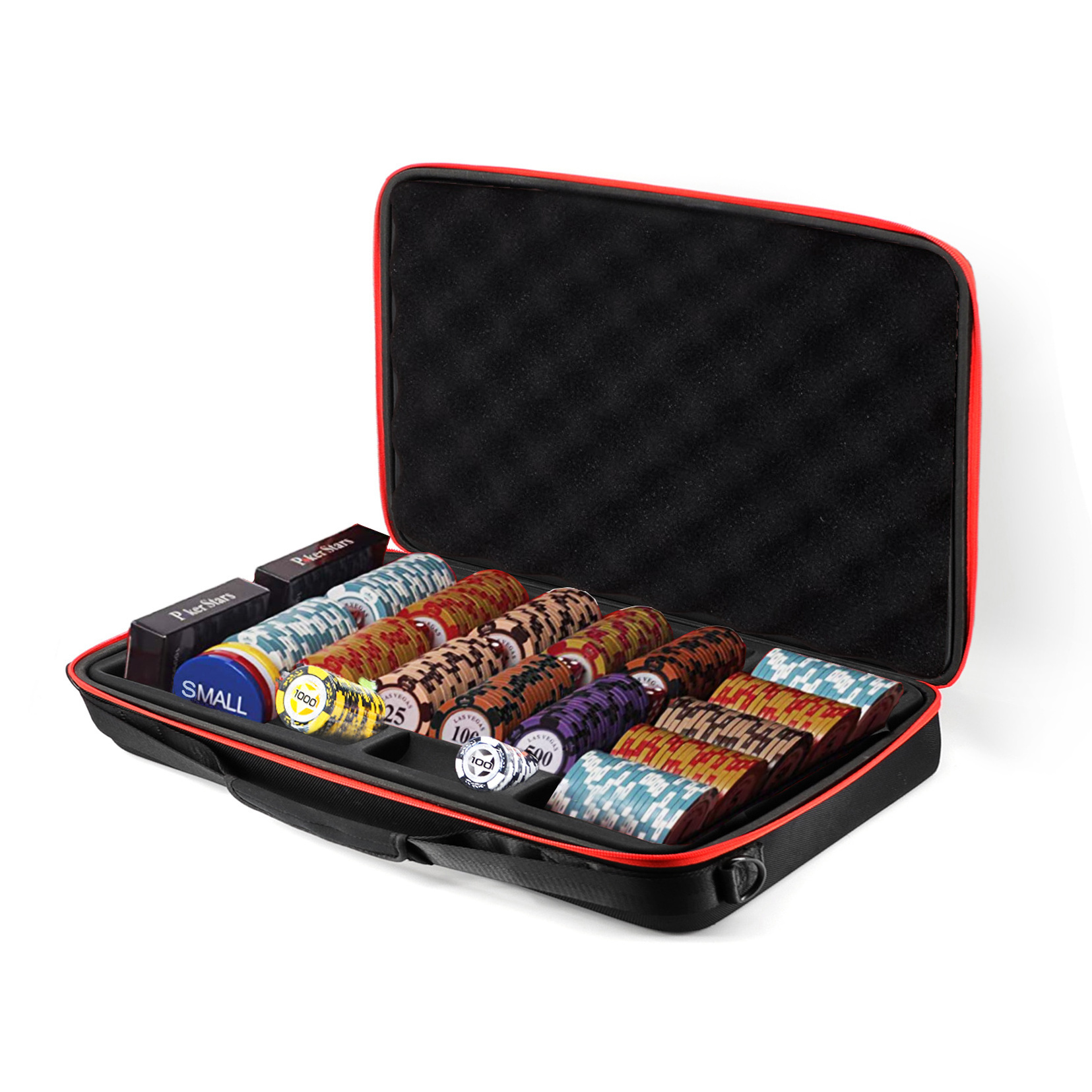 Manufacturer Customize 300 pcs EVA Poker Chip Carrier Case Storage Box (Empty or Set)