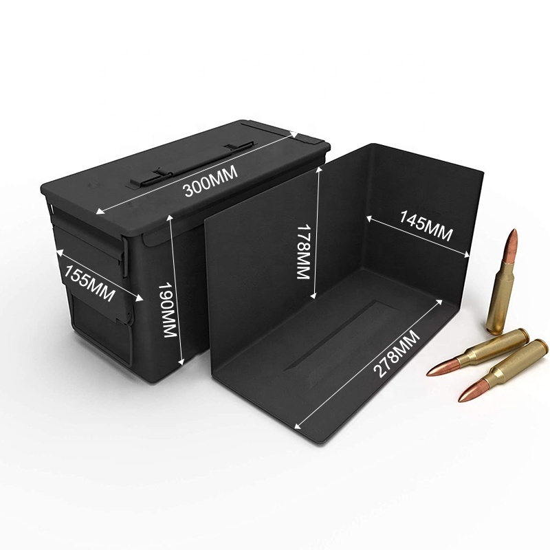 Custom M2A1 50 cal Storage Safe 9mm Ammo Metal Steel Box Can Container