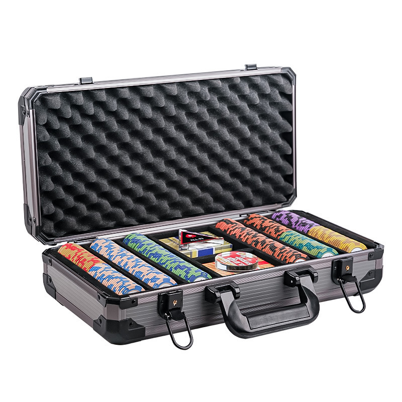 Wholesale Customize Game Empty 300 500 1000 Chip Aluminum Poker Case Box