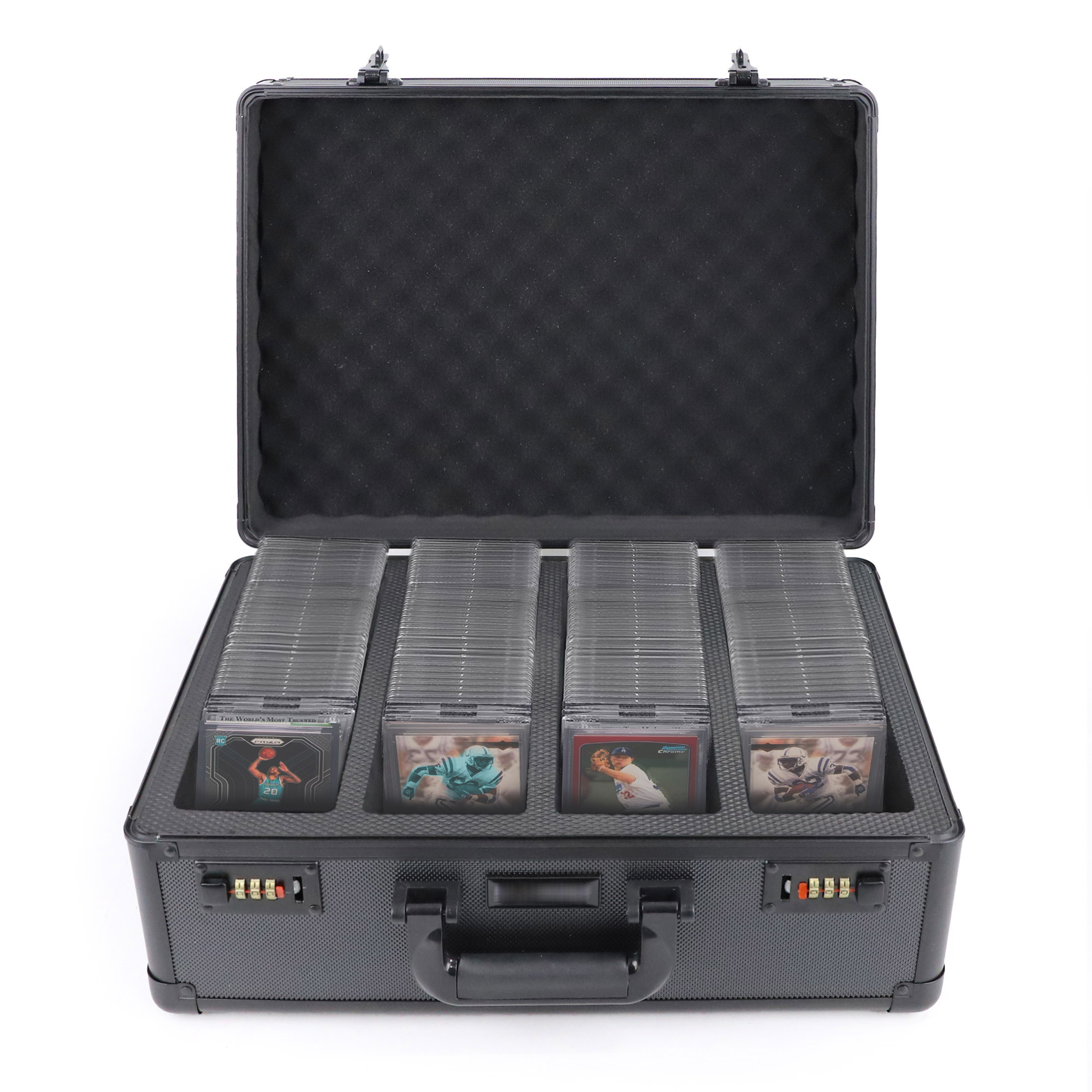 Customized Aluminum Graded Card Trading Storage Box Case for PSA, BGS, SGC, GMA Baseball Football Sports Cards