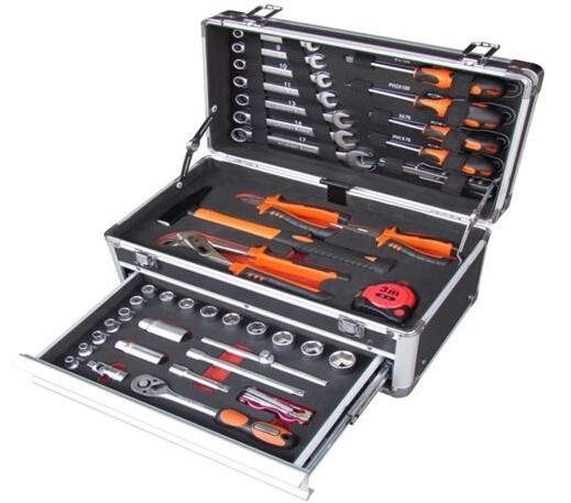 Manufacturer Rolling Flight Aluminum Tool Case with Drawers, Heavy Duty Metal Drawers Case Trolley Box