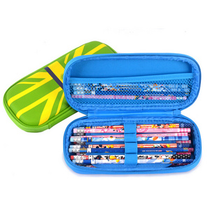 Calculator Pencil case, Double sided Kids Plastic Pencil Case with Compartments