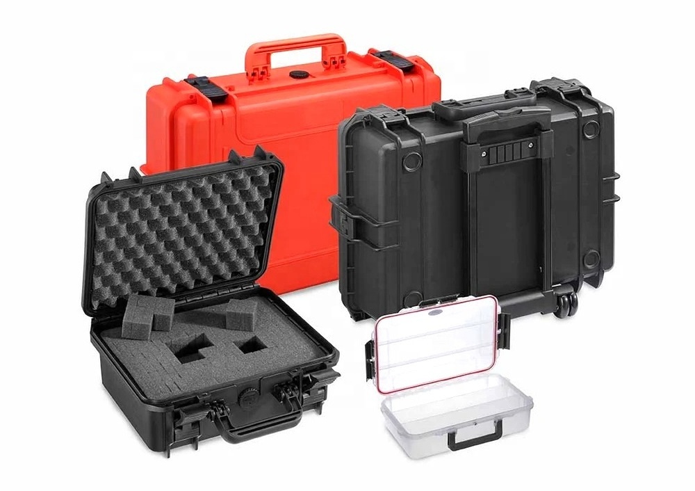 Factory Custom Large Hard Plastic Waterproof Pelican Box Foam Case ABS Rolling Tool Box